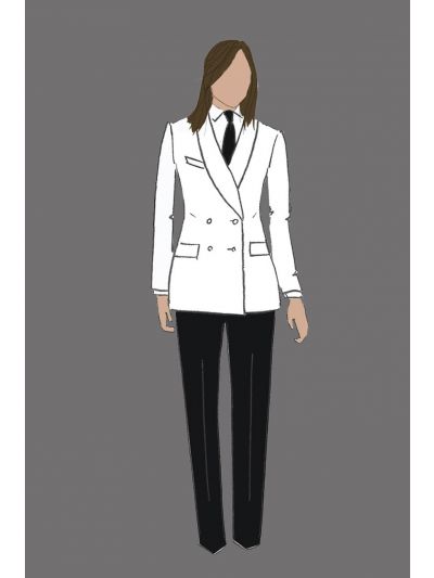 Uniform Jacket Ladies White Dinner Jacket (Rao's Server)