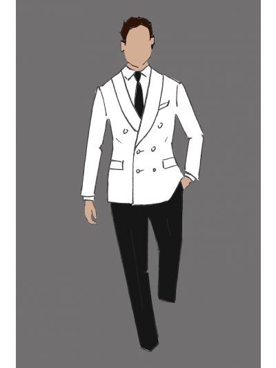 Uniform Jacket Male White Dinner Jacket (Rao's Server)